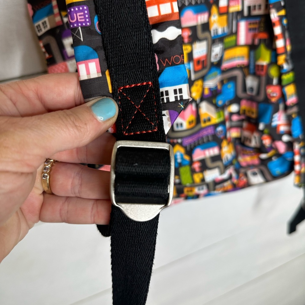 **SOLD** LeSportsac Artist in Residence Urban Fruit Print Colorful Day Pack - Picture 6 of 11